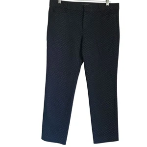 banana republic sloan pants straight leg polka dot womens size 8 - Picture 1 of 7
