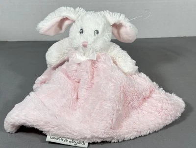 Manta de seguridad para bebé Mantas & Beyond Bunny 14x14" Lovey rosa suave BONITA Foto 1 de 4