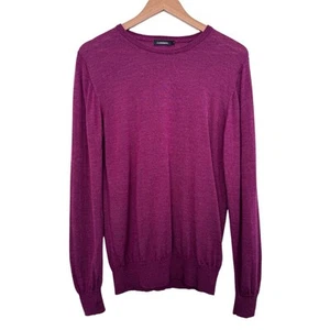 J. Lindeberg Jumper Size S Merino Wool Silk Blend Burgundy Red Knit Crew Neck - Picture 1 of 8