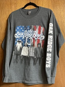 The Oak Ridge Boys Elvira Tour T-Shirt Gray Double-Sided Long Sleeve Mens L - Picture 1 of 8