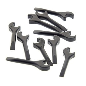 10x Lego Figures Tool Screws Key Black SW 45100 4006