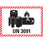 Dreifke® Verpackungskennzeichen UN-Nummer 3091, Haftpapier, permanent, 100x70mm