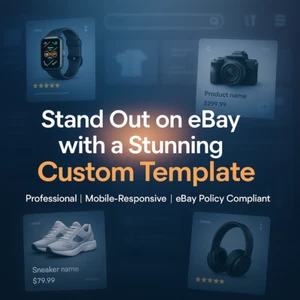 Servicio de diseño de plantillas HTML de anuncios personalizados de eBay - Diseño personalizado para tu marca - Imagen 1 de 5
