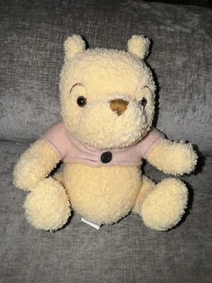 Camisa Vintage Disney Clásica Winnie the Pooh Oso Suave Amarillo Felpa Rosa 8" Foto 1 de 4