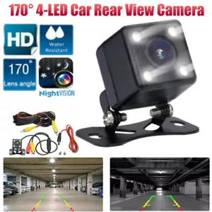 Reverse Camera Waterproof Car Rear View Backup Parking 4 LED Night Vision 170° - Picture 1 of 11