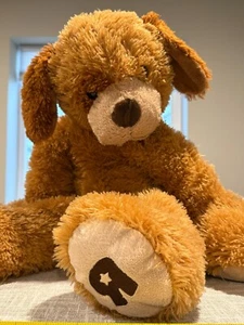 Toys R Us Dog Plush Brown Eye Spot Ears Puppy 24" Sits Floppy, VINTAGE 2010 - Picture 1 of 7