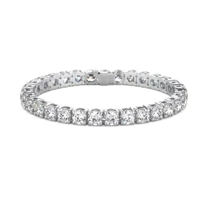 Lab Grown Diamond Tennis Bracelet D-E VS1-VS2 14K White Gold 1.46cttw 4 Prong - Picture 1 of 3