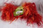 Yarn Bee Haute Fur Sunseeker Fringe Eyelash Orange Red Knitting Crochet Crafting