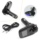 Bluetooth Car FM Transmitter Wireless Radio Adapter USB Charger Mp3 Player Black