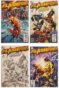 FLASHPOINT #1 4 5 1ST PRINT & 1:25 VARIANT LOT! 1ST FULL APP OF THOMAS WAYNE - Picture 1 of 11