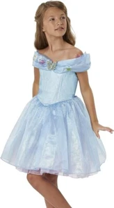 NWT DISNEY SIZE SMALL: 4/5/6/6x (4-6X) ELLA CINDERELLA BLUE COSTUME/GOWN/DRESS - Picture 1 of 14