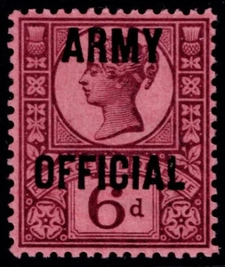 1896 SG O45 ARMY OFFICIAL 6d Jubilee Superb Unmounted Mint Cat. £110.00 - Picture 1 of 1
