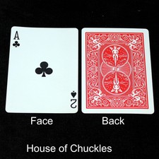 Ace of Clubs / 2 of Spades - Mis-Indexed - Red Bicycle Gaff Playing Card
