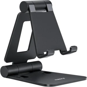 Nulaxy Dual Folding Cell Phone Stand, Fully Adjustable & Foldable Desktop Holder - Picture 1 of 5
