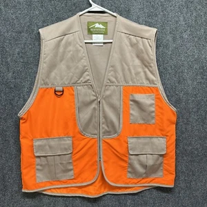 Northwest Territory Mens Vest Size Large Hunting Blaze Orange Tan Pockets Hunt - Picture 1 of 18