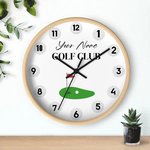 Golf Balls Clock- Personalized Name Golf Clock Wall Clock Golfer Gift Golf Gifts - Picture 1 of 26