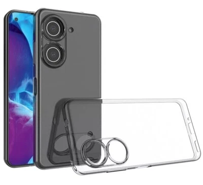 Custodia Per Asus Zenfone 10 In Silicone Trasparente Cover Bumper - Immagine 1 di 4