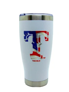 Texas Rangers MLB 20 oz American Flag Logo Stainless Steel Hot Cold Tumbler - Picture 1 of 1