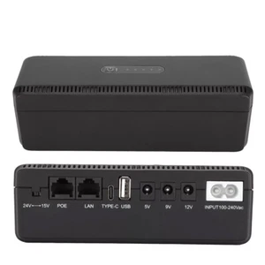 10400mAh 5V 9V 12V 15V 24V UPS Battery Backup Uninterruptible Power Supply USBwM - Photo 1/14