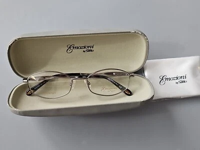 Marco de gafas de metal/púrpura y negro Emozioni de Safilo EM 4383 Italia con estuche Foto 1 de 4