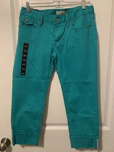 Banana Republic Stretch Capris Green Women Size 28/6 R NWT - Picture 1 of 8