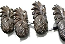 4 small PINEAPPLE solid BRASS knobs TROPICAL VINTAGE old style 75 mm B