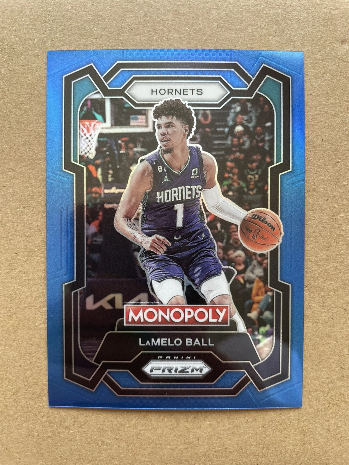 2023-24 Panini Monopoly Prizm Lamelo Ball Boardwalk Blue /15 #13 (Hornets)