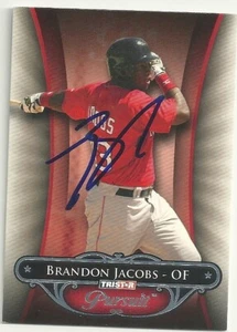 Brandon Jacobs Boston Red Sox Organization Personally Autographed Card - Picture 1 of 1