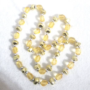Mardi Gras Carnival Bead 17" Nice Yellow Necklace New Orleans Parade Throw - Picture 1 of 5