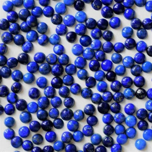 4x4 MM Natural Lapis Lazuli Round Shape Loose Gemstone Wholesale Cabochon Lot - Picture 1 of 3