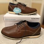 NEW Boys Size 7 SONOMA GOODS FOR LIFE VILLIAN Dress Shoe Cognac Brown With Box