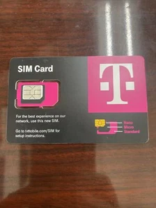 Carte SIM T-MOBILE TRIO triple coupe MINI + MICRO + NANO • GSM 5G 4G LTE - Photo 1 sur 1