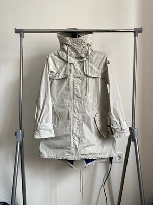 Moncler Scilla Women's Parka Jacket – Metallic Grey, Size 1 (S), Authentic - Image 1 of 4