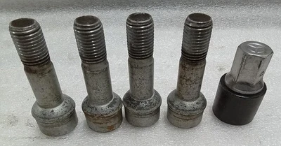 2007-2017 Mercedes S550 S-Class Set of 4 Security Lug Bolts with Key 0009901807 - Image 1 of 4