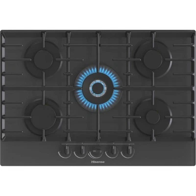 Hisense GG773B Gas Hob 75cm 5 Burner - Black [ID7010963840] - Image 1 of 4