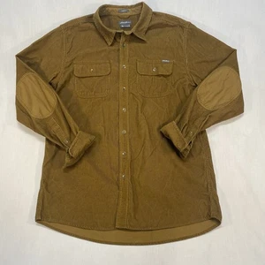 Eddie Bauer Hemd Herren LT Senf Cord Langarm Ellenbogen Patches - Bild 1 von 8