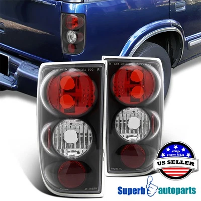 Fits 1995-2004 Chevy Blazer GMC Jimmy 1998-2000 Envoy Tail Lights Lamps Black - Image 1 of 4