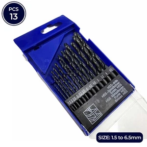 13Pcs HSS Jobber Drill Bit Set For Drilling Stainless & Hard Steels Wood Metal - Picture 1 of 9