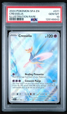 2024 POKEMON SFA SHROUDED FABLE 71 CRESSELIA ILLUSTRATION graded PSA GEM MINT 10 - Image 1 of 2