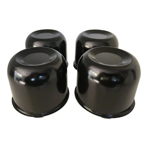 4 x Extreme Wheels OD 108mm x 92mm Long Centre Cap Domes Black Car 4x4 SUV - Picture 1 of 4