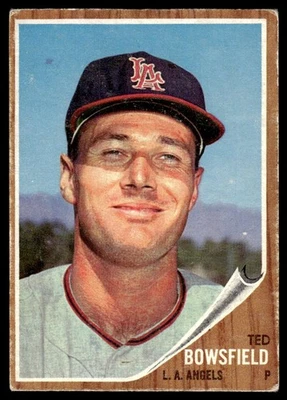 1962 Topps Baseball Card Ted Bowsfield Los Angeles Angels #369 EX - Image 1 of 2