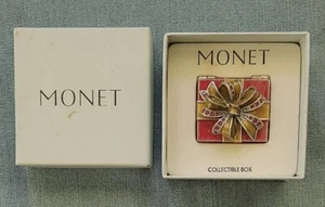 Caja de baratija con bisagras esmaltada regalo de Navidad Monet - Imagen 1 de 4