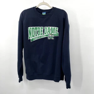 Felpa Champion Uomo Notre Dame Navy Fightin Irlandese Ricamata Taglia XL - Foto 1 di 6