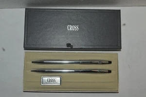 CROSS 3501 CLASSIC CENTURY Pen & Pencil Set Chrome IBM Procurement Made in USA - Picture 1 of 24