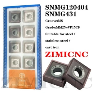 10pcs SNMG431 turning Carbide Inserts SNMG120404 MS CNC lathe SNMG 12 04 - Picture 1 of 7