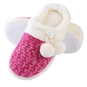 Zapatillas cálidas de espuma viscoelástica de piel sintética con pompones Aerusi para mujer - Imagen 1 de 9