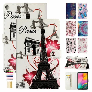 For Samsung Galaxy Tab A 10.1 T510/T515 Pattern Flip  Leather Smart Stand Case - Picture 1 of 44