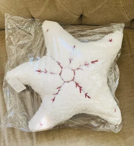POTTERY BARN Cozy Embroidered Star Shaped Pillow~NEW W/ TAGS Christmas New Years - Picture 1 of 7
