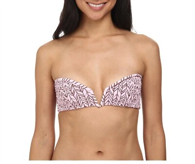 Tori Praver Chai Bandeau Bikini Top Back Hook India Rose Swimwear Size S - Image 1 of 4