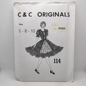 C & C Originals 114 Square Dance Dress Sewing Pattern Size 6-10 Uncut  - Picture 1 of 6